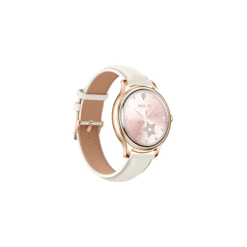 COLMI L28 Smart Watch (Gold + gold leather strap)